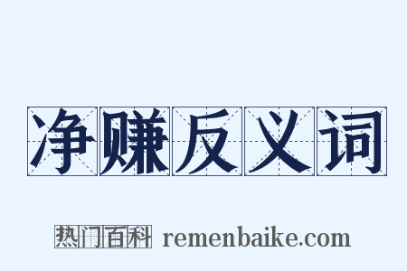 净赚反义词是什么意思的图片